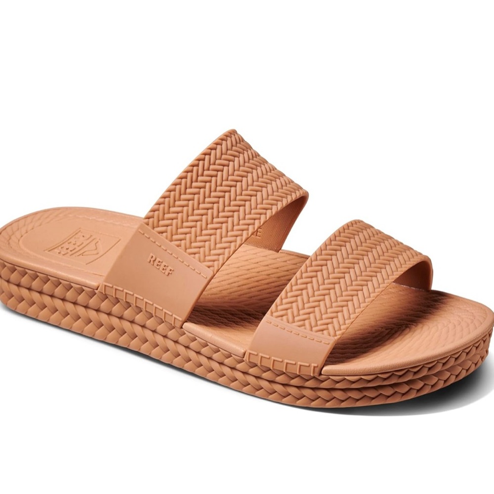 REEF Water Vista Slide Women's Platform Slide, Color:Natural Size:10